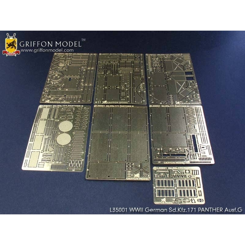1/35 WWII German Panther Ausf.G Late Production Bonus Pack Detail Up Parts w/Metal Barrel (for Dragon)