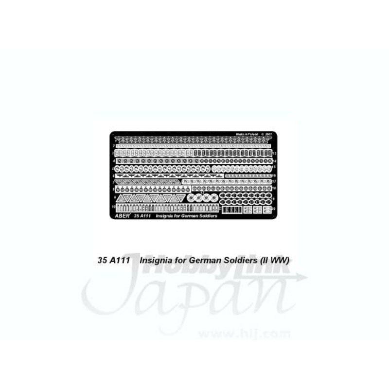 1/35 Insignia for German Soldiers WWII