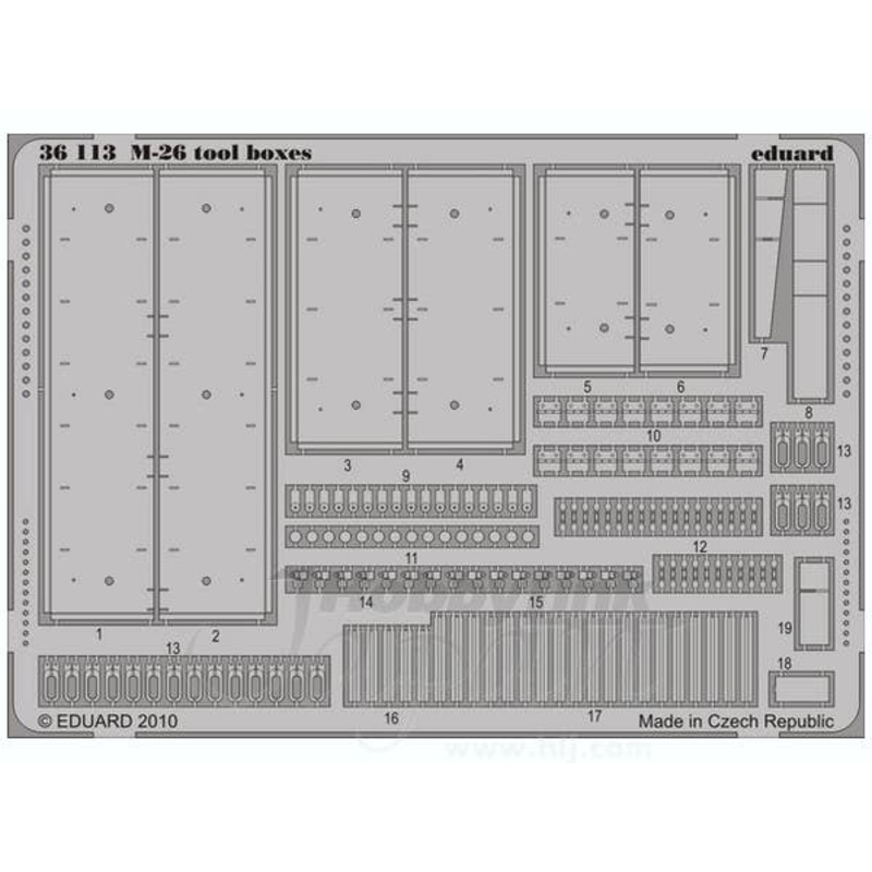 1/35 M-26 Tool Boxes Photo-Etched Parts (Hobby Boss)