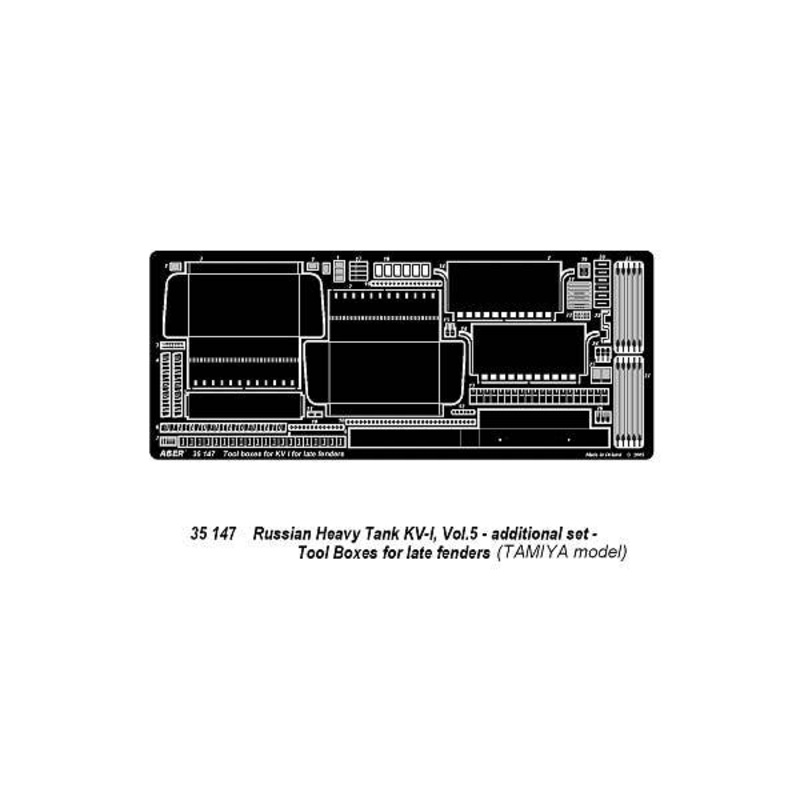 1/35 Russian Heavy Tank KV-I Vol.5 Tool Boxes for Late Version (for Tamiya)
