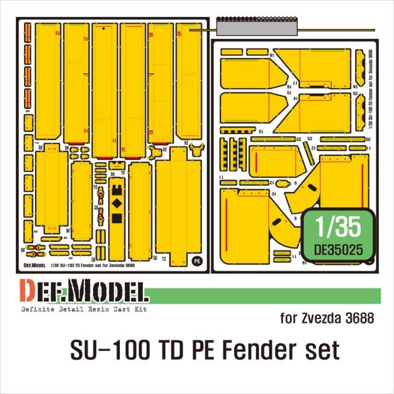 1/35 Su-100 TD PE Fender Set (for Zvezda)
