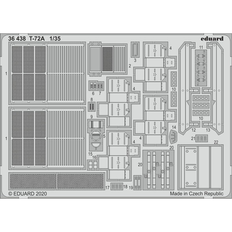 1/35 T-72A Photo-Etched Parts (for Trumpeter)
