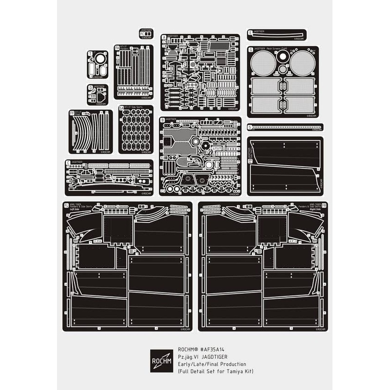 1/35 WW.II Jagdtiger Mid / Late / Final Production Full Detail Set (for Tamiya)