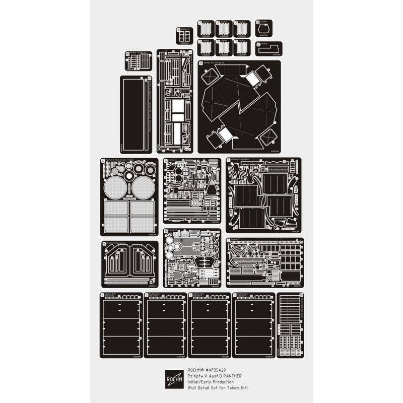 1/35 Pz.Kpfw.V PANTHER Ausf.D Initial/Early Production Full Detail Set (for Takom)