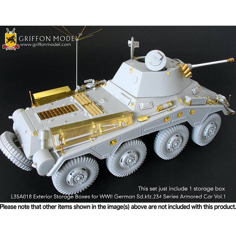 1/35 WW.II German Army Sd.Kfz.234 Heavy Armored Car Series External Miscellaneous Goods Storage Box Set Vol.1