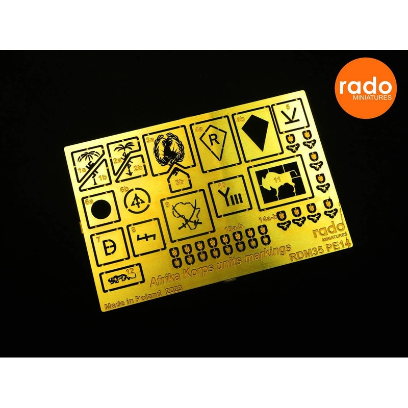 1/35 WWII German Afrika Korps Troop Insignia Template (For Vehicles / Figures)