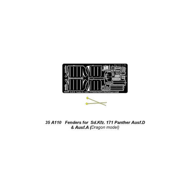 1/35 Front Fenders for Panther Ausf A/D (for Dragon)