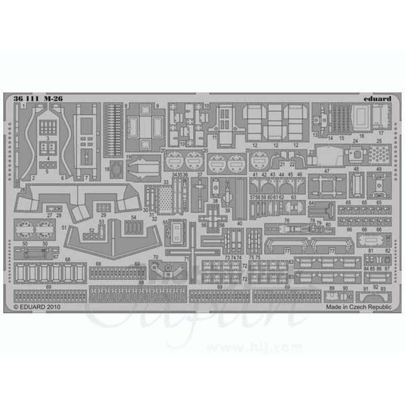 1/35 M-26 Photo-Etched Parts (Hobby Boss)