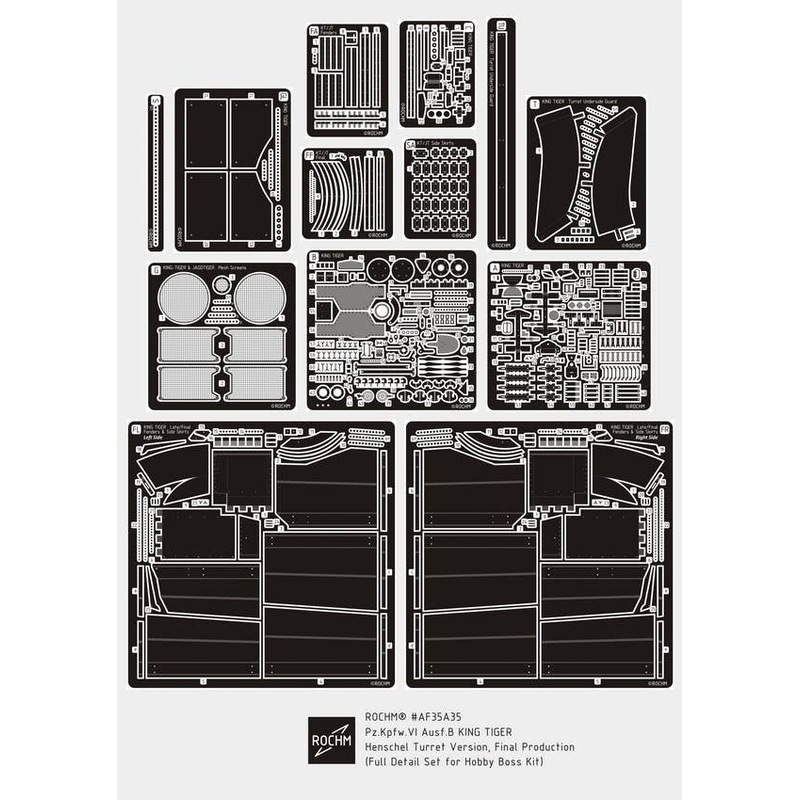 1/35 Pz.Kpfw.VI Ausf.B King Tiger Henschel Version Final Production Full Detail Set (for Hobby Boss)