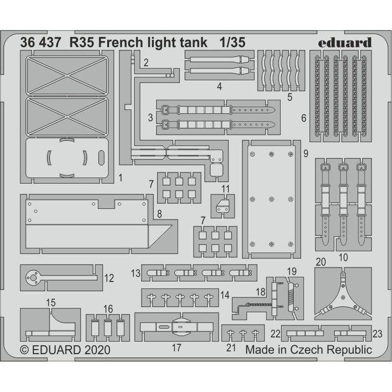 1/35 R35 French Light Tank Photo-Etched Parts (for Tamiya)