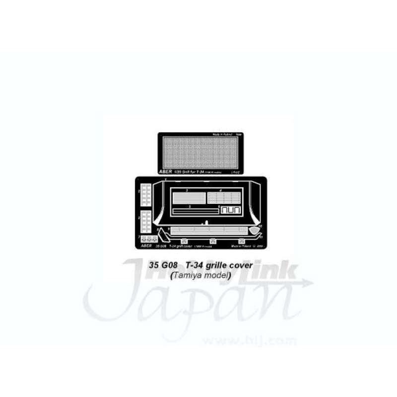 1/35 T-34 Grill Covers (for Tamiya)