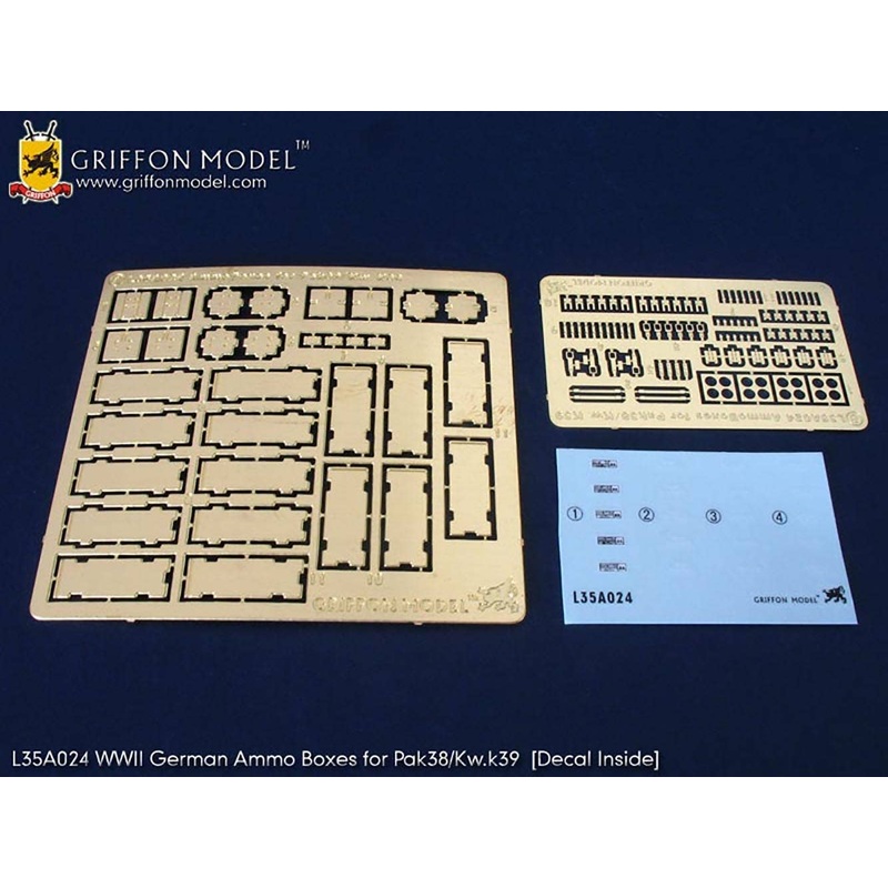 1/35 WW.II German Pak38 & Kw.K 39 Cannonball Case Set