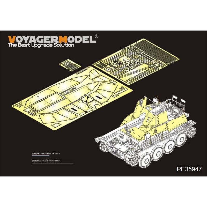 1/35 WWII German Tank Destroyer Marder III Sd.Kfz.139 Armour Plates (for Tamiya)