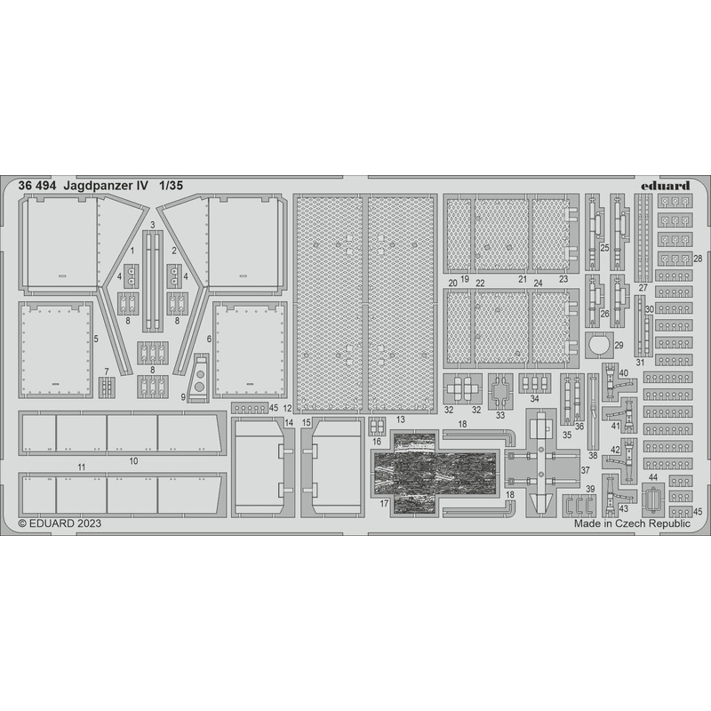 1/35 Jagdpanzer IV Photo Ecthed Parts