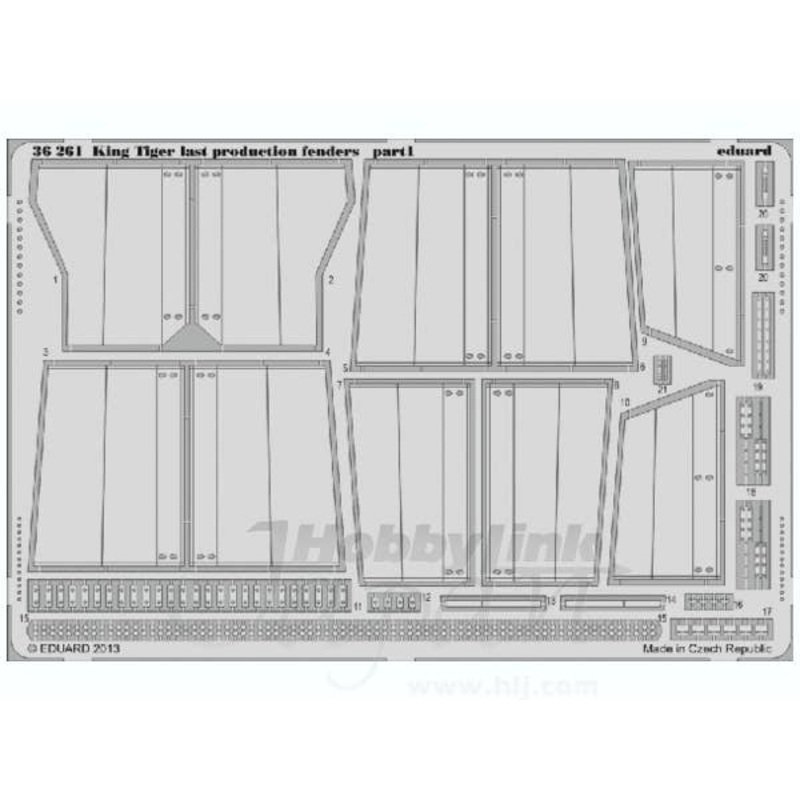 1/35 King Tiger Last ProductIon Fenders (for Academy)
