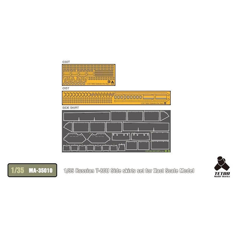 1/35 Russian T-80U Side Skirts Set for Xact Scale Model