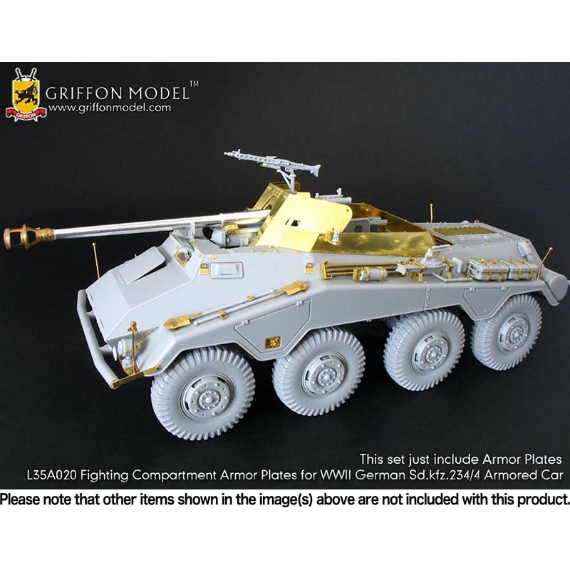 1/35 WW.II German 8-wheel Heavy Armored Vehicle Sd.Kfz.234 / 4 Packwagen Battle Room Armor Plate Set