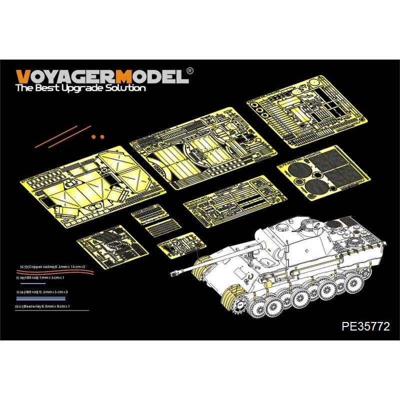 1/35 WWII German Panther A Early Ver. Basic Parts for Dragon 6160