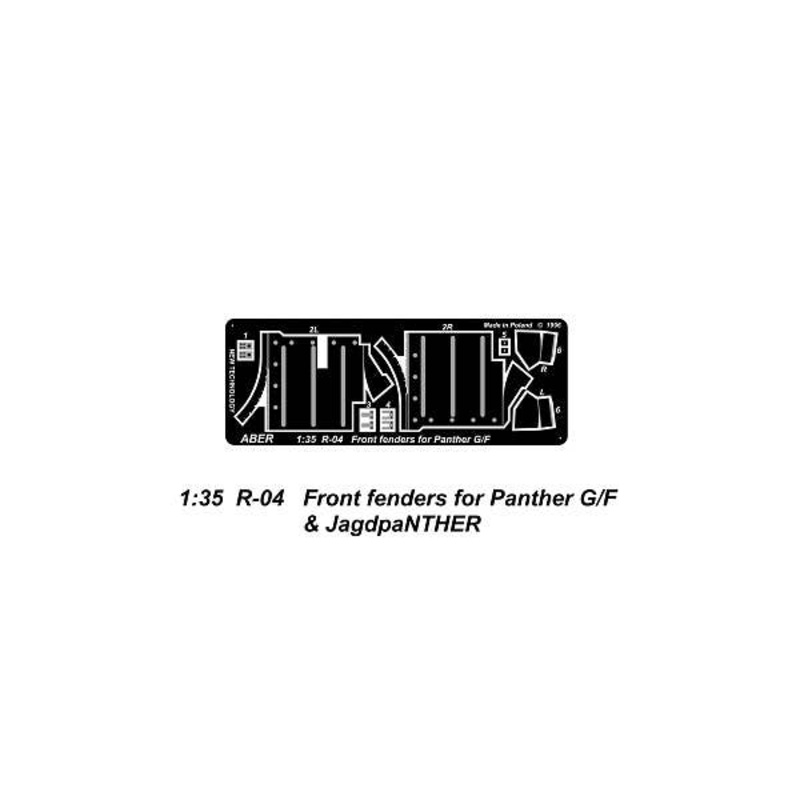 1/35 Front Fenders for Panther G, Jagdpanther