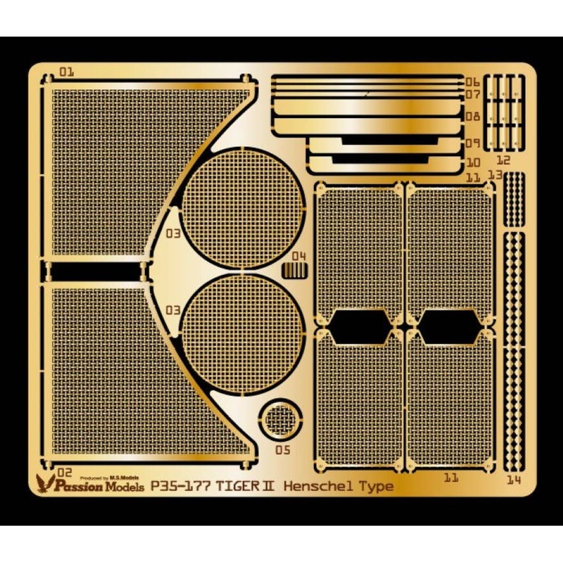 1/35 King Tiger (Henschel Turret) Engine Grill Set (for Tamiya MM35164/35252)