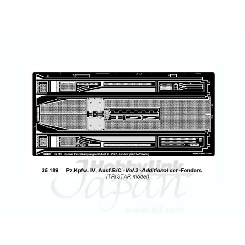 1/35 Pz.Kpfw. IV Ausf C Vol.2 Fenders (for Tristar)