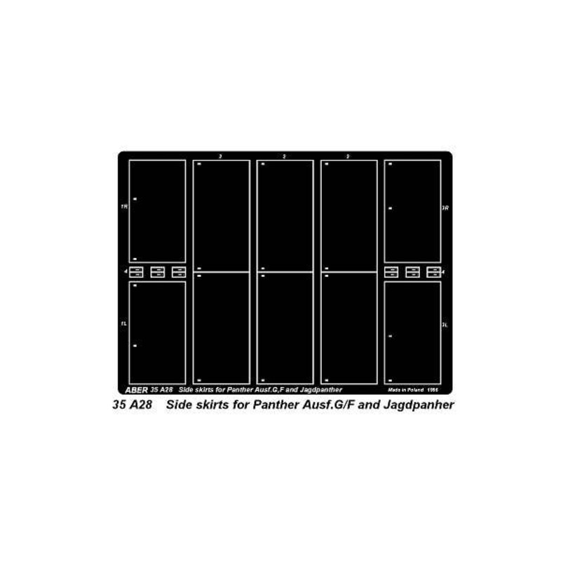 1/35 Side Skirts for Panther Ausf G, Jagdpanther