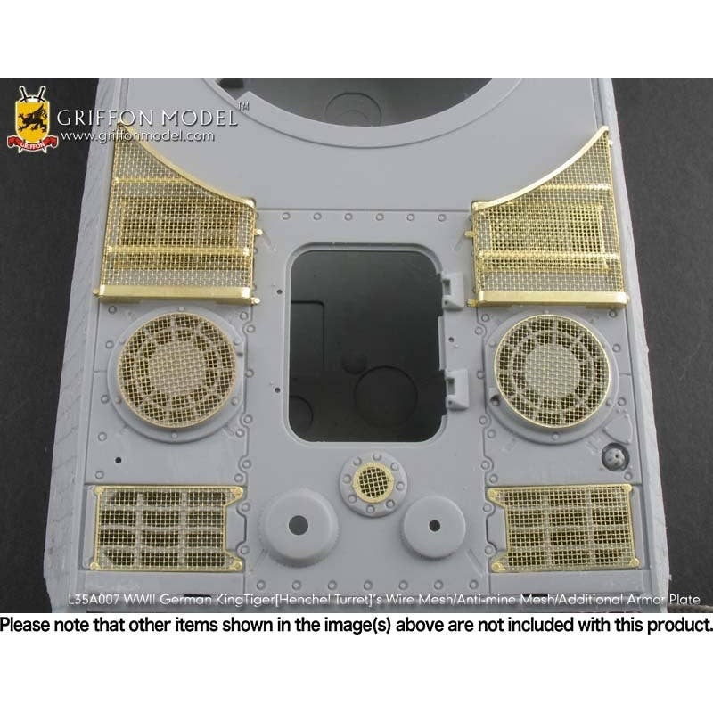 1/35 WW.II German Army King Tiger Henschel Turret Kit Engine Deck Detail Up Parts Set
