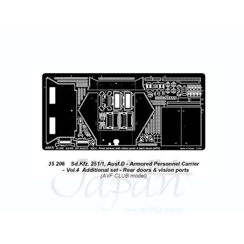 Sd.Kfz. 251/1 Ausf D Vol.4 Addnl Set-Rear Doors Vision Ports (AFV Club)
