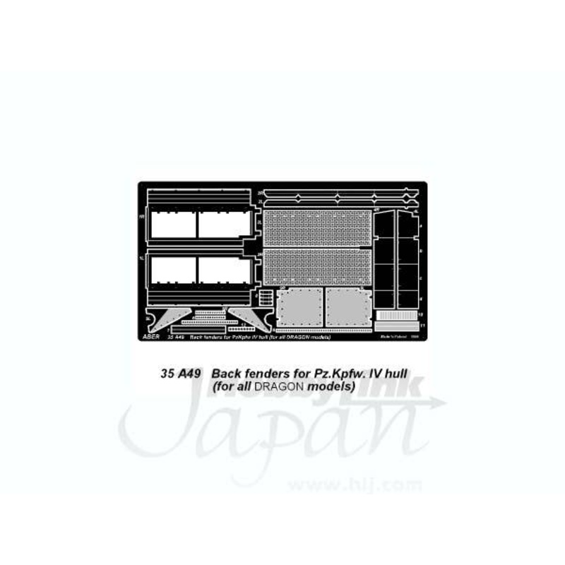 1/35 Back Fenders for Pz.Kpfw. IV Hull