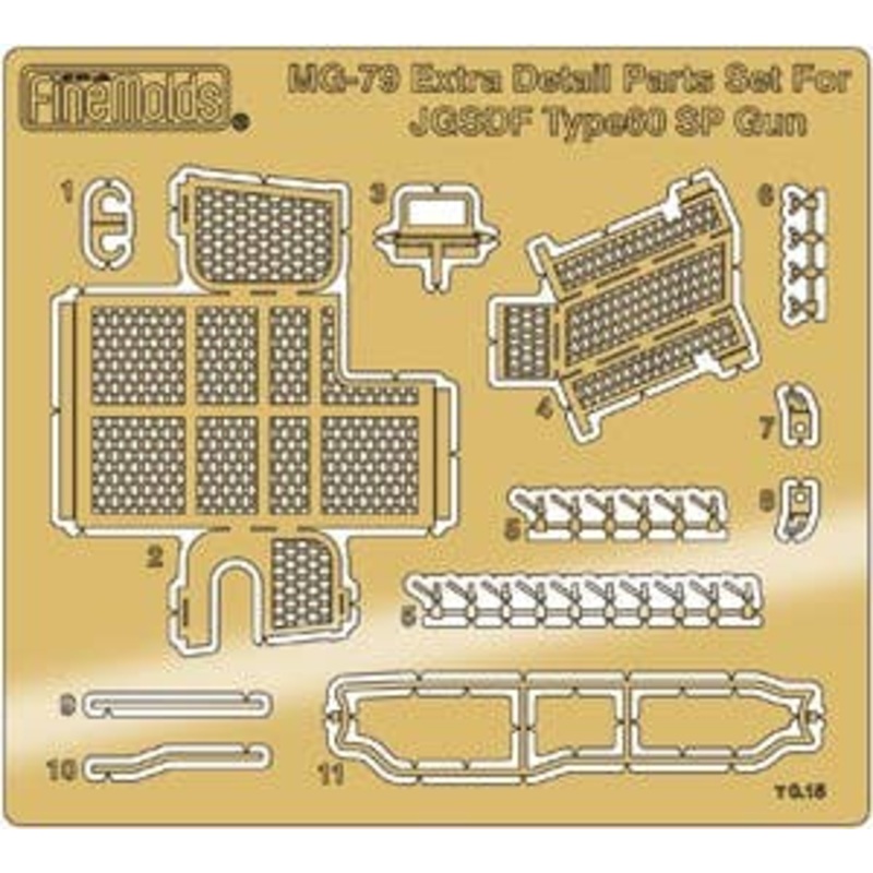 1/35 Type 60 Self-Propelled 106mm Recoilless Gun Photo-Etched Parts