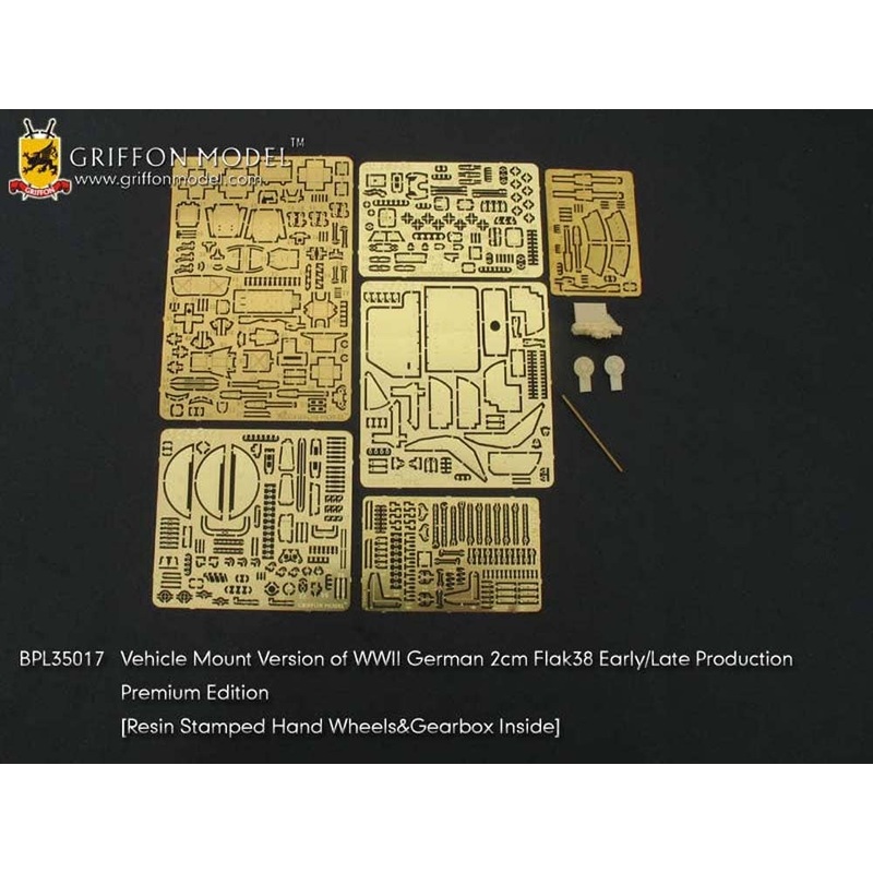 1/35 WW.II German Vehicle Mount Version 2cm Fak38 Early/Late Production Premium Edition