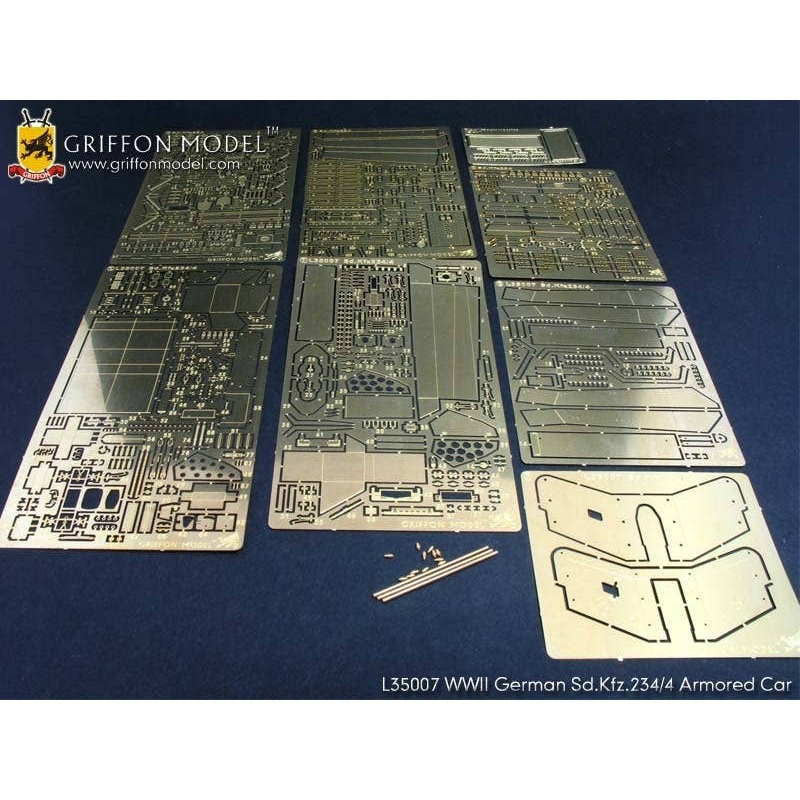 1/35 WWII German Sd.Kfz. 234/4 Panzerspahwagen Detail Up Parts