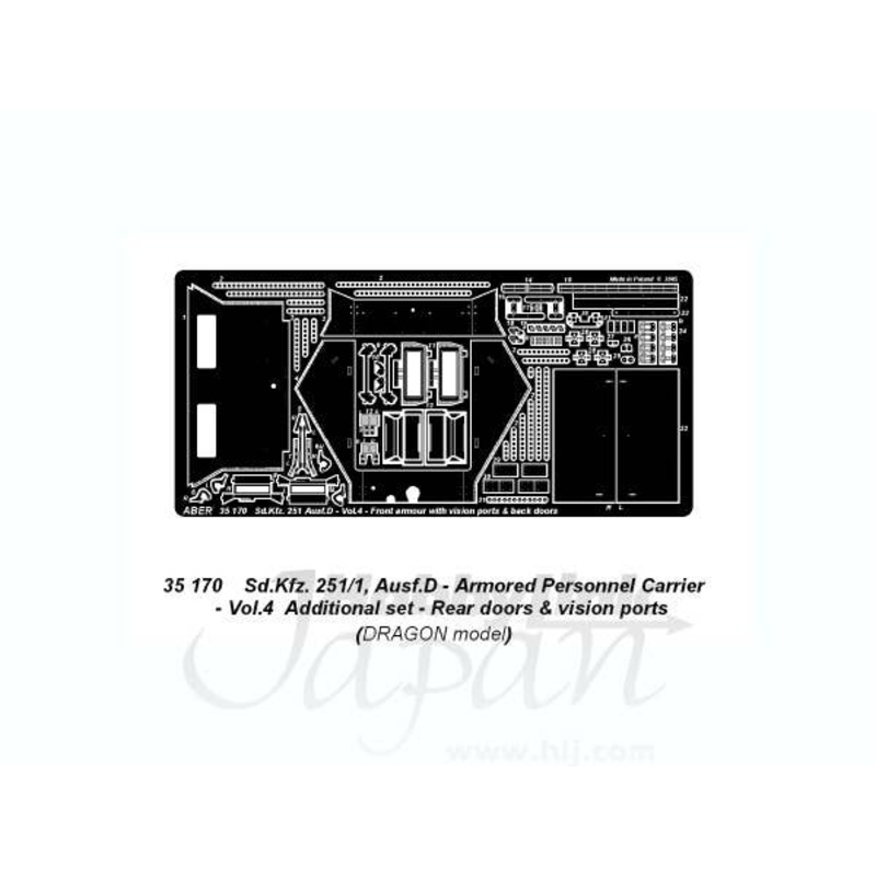 Sd.Kfz. 251/1 Ausf D Vol.4 Rear Doors & Vision Ports (for Dragon)