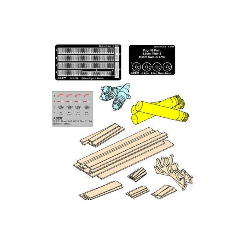 1/16 88mm Tiger I A/T Ammo with Box