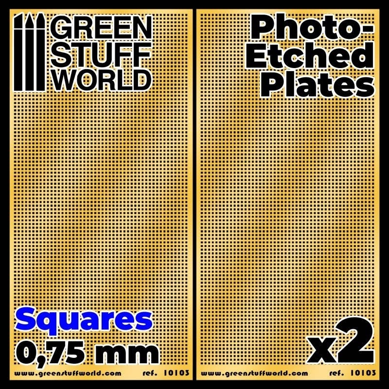 Photo-Etched Plates 0.75mm Medium Squares