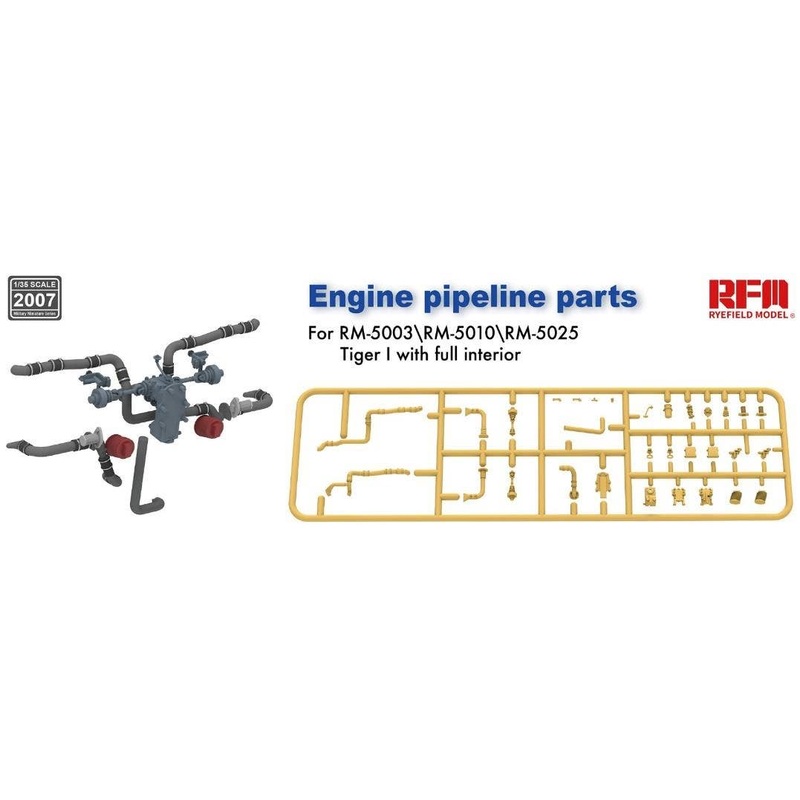 1/35 Engine Pipeline Parts For Tiger I Tanks (For RFM5003/5010/5025)