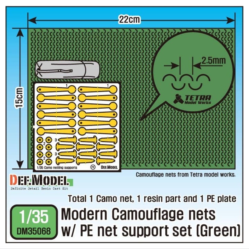 1/35 Modern Camouflage Net w/Net Support Set #1 Green