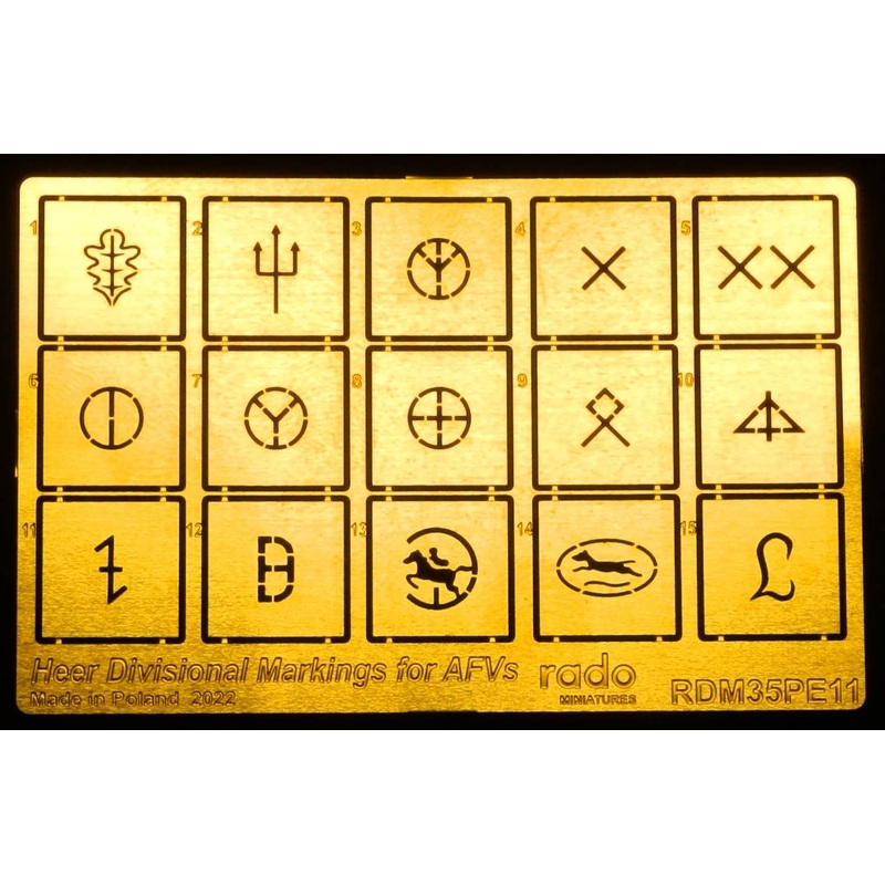 1/35 WW.II German Defense Forces Division Emblem Marking Template
