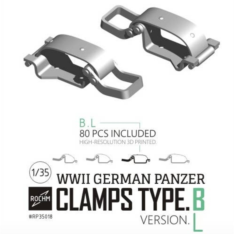 1/35 WWII German Army Vehicle Clamp B Set (L 80pcs)