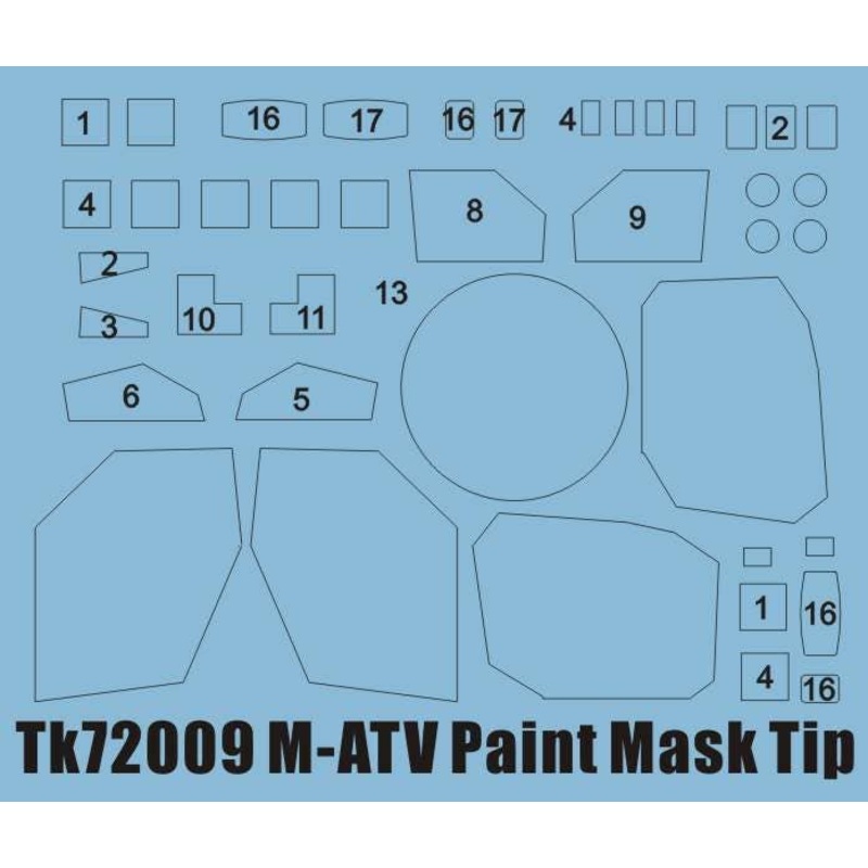 1/72 M-ATV Paint Mask Tip (for Galaxy Hobby)