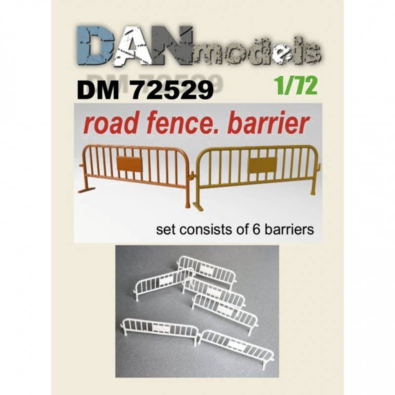 1/72 Road fence. Barrier, 6 pcs