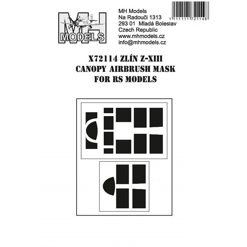 1/72 Zlin Z-XIII canopy airbrush mask for RS Models