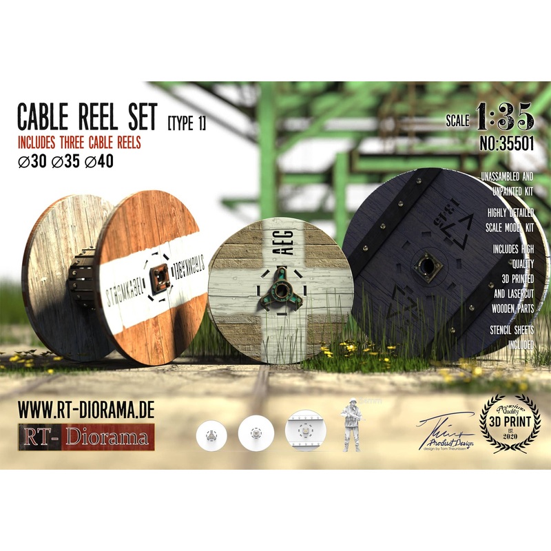 1/35 Cable Reel Set, Type 1 (3 pieces, small)