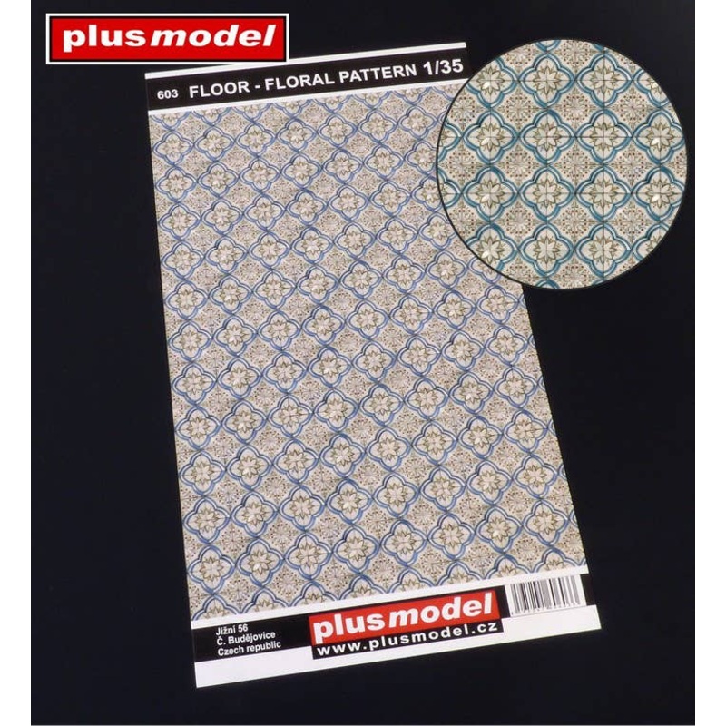 1/35 Floor- floral pattern 190 x 130mm