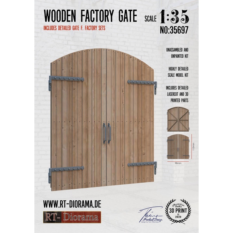 1/35 Wooden Factory Gate