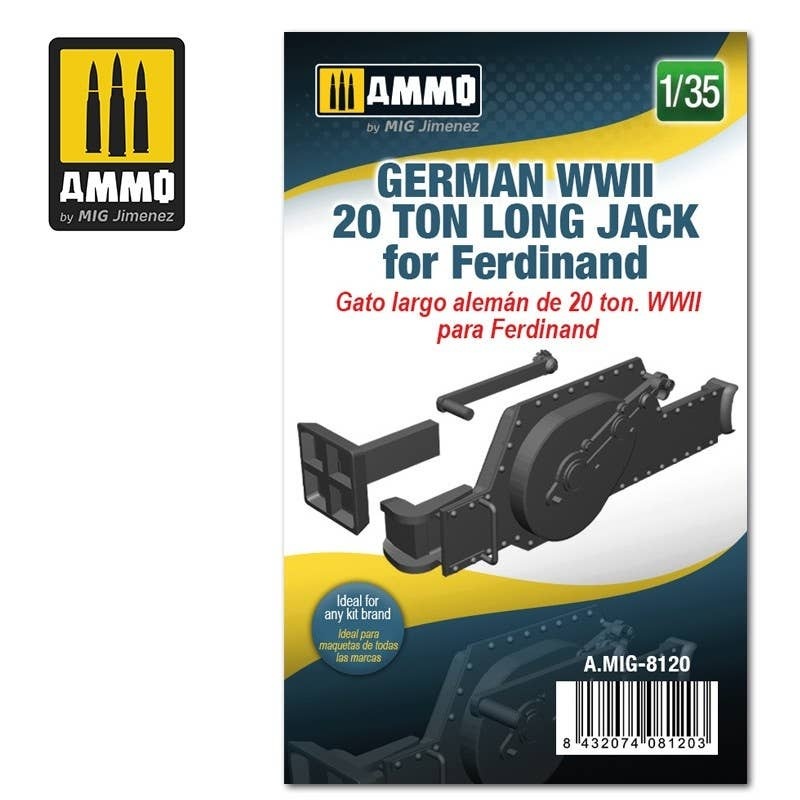 1/35 WW.II 20 Ton Jack For German Ferdinand Tank (Long)