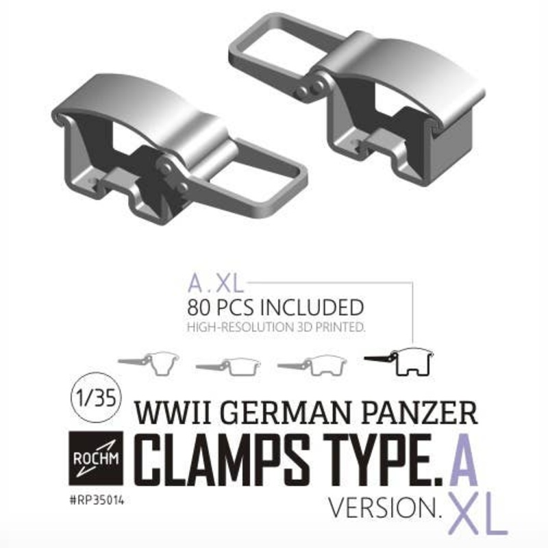 1/35 WW.II German Army Vehicle Clamp A Set (XL 80pcs)