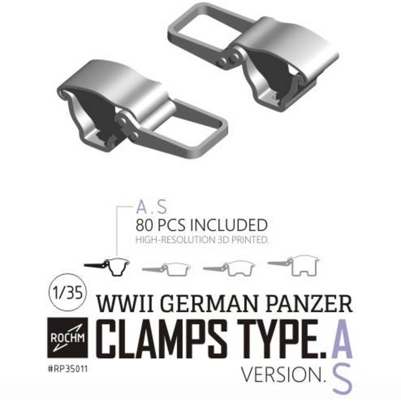 1/35 WWII German Army Vehicle Clamp A Set (S 80pcs)