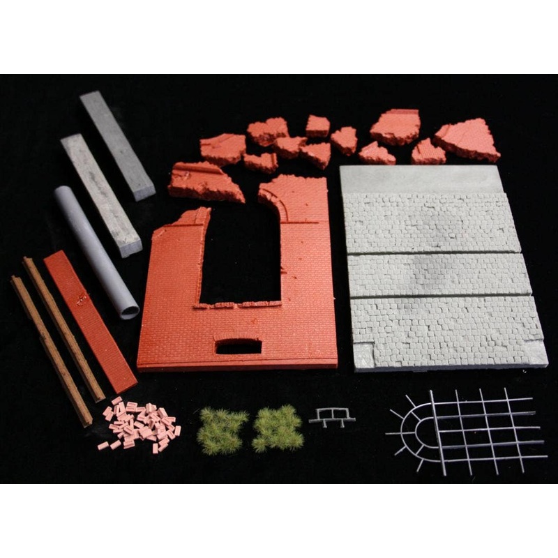 1/35 Factory Outer Wall D The Left Side Of The Destroyed Outer Wall