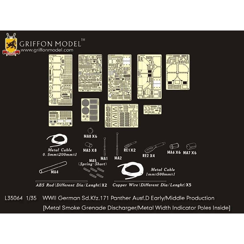 1/35 WWII German Sd.Kfz.171 Panther Ausf.D Early/Middle Production